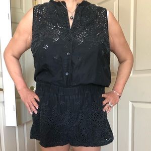Michael Kors XL lace, black romper